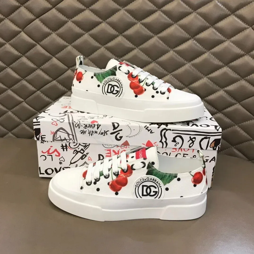 Dolce & Gabbana Dolce & Gabbana Cherry Print Sneakers White White - 1