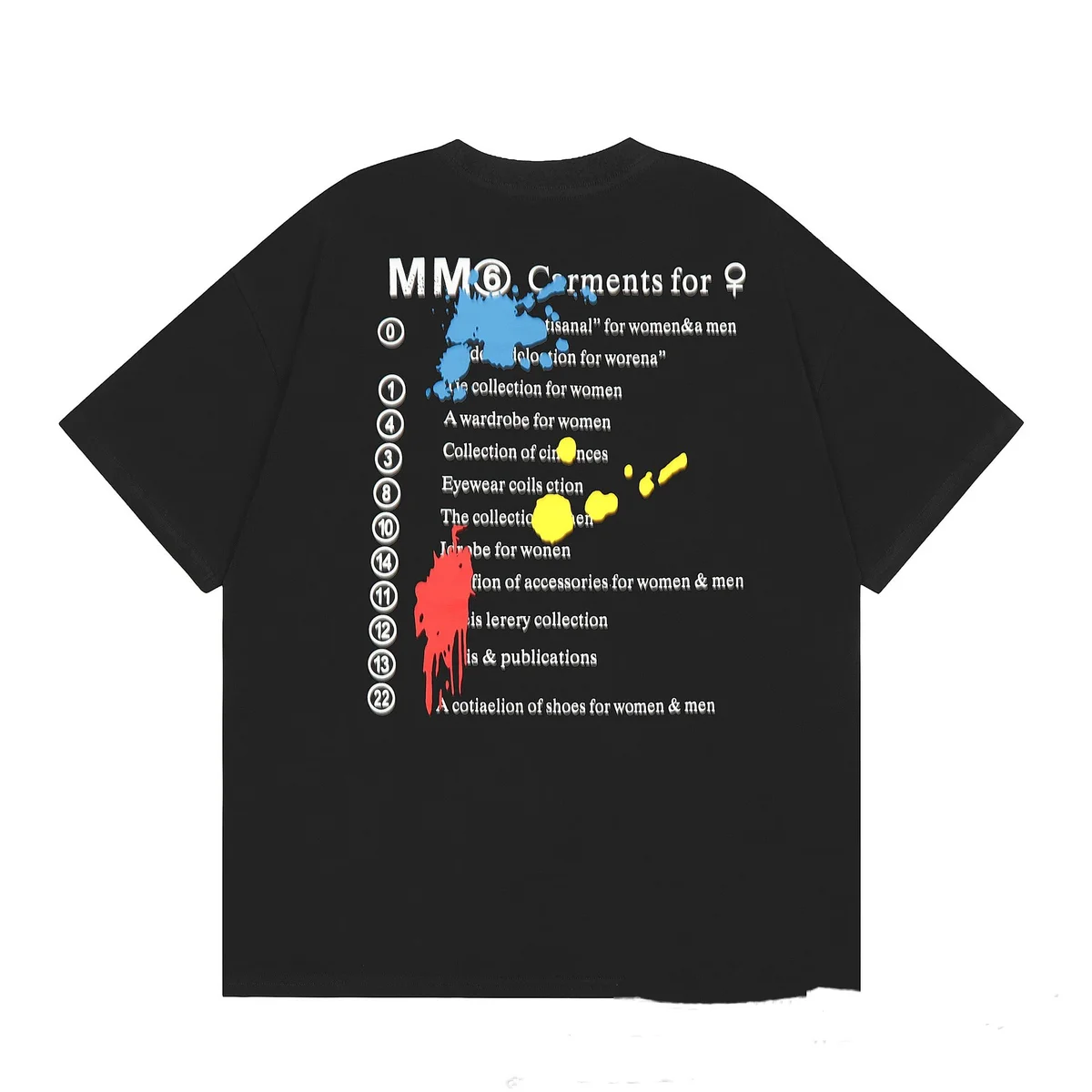 Maison Mihara Yasuhiro Maison Mihara Yasuhiro MM6 Carments for Women Black T-Shirt Black - 1