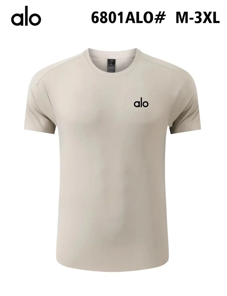 Alo Yoga Alo 6801ALO# Light Grey T-Shirts Grey - 1