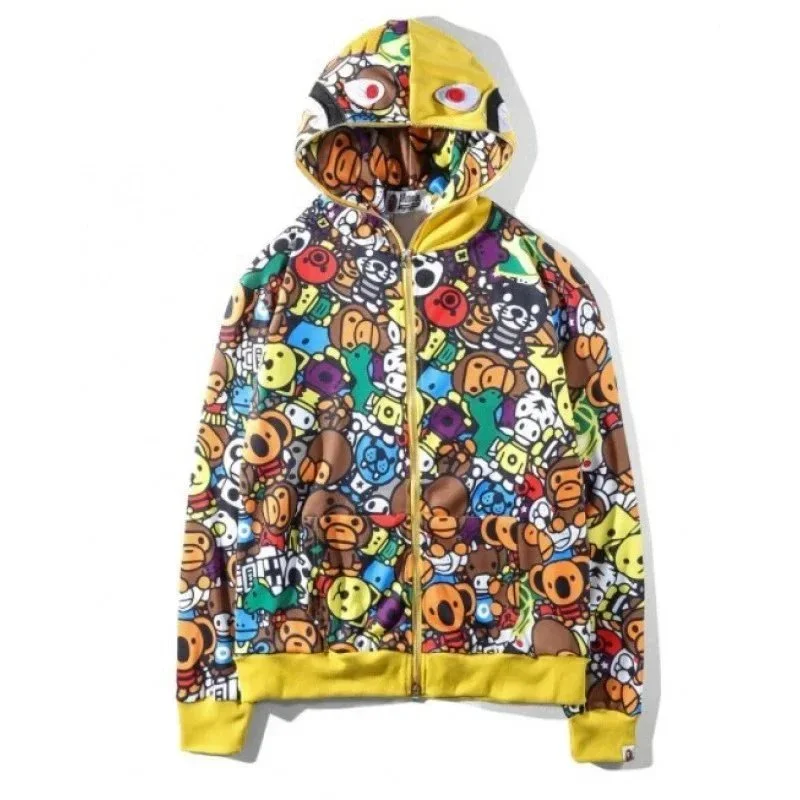 A Bathing Ape A Bathing Ape BAPE STA Colorful Monkey Print Hoodie Multicolor - 1