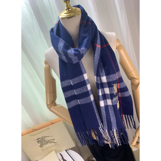 Burberry Burberry Classic Check Scarf A-6藏青色 Navy - 1