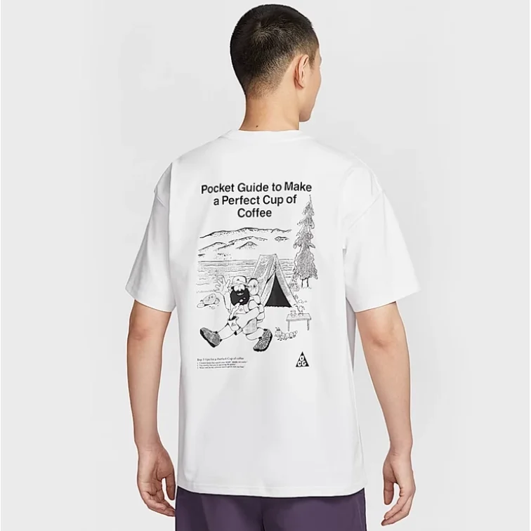 Nike Nike Air Force 1 Pocket Guide Coffee T-Shirt White White - 1