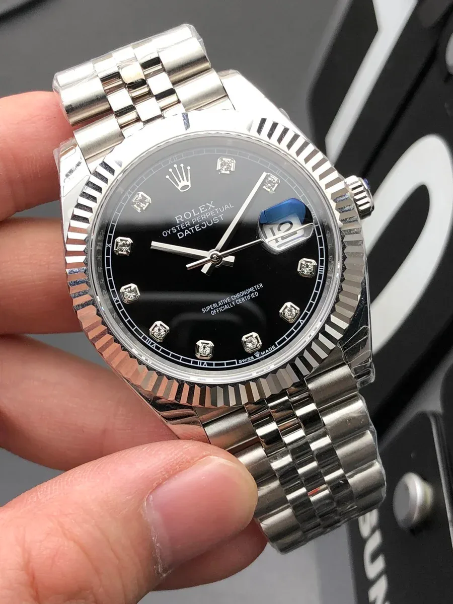Rolex Rolex Datejust Black Diamond Dial Watch Black