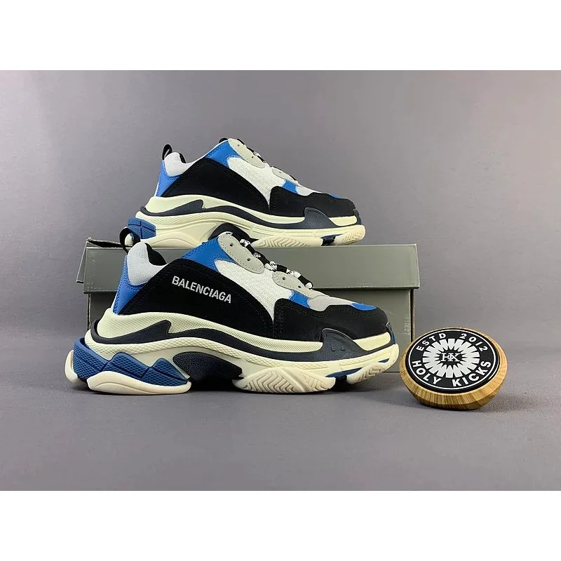 Balenciaga Balenciaga Triple S Black/White/Blue Sneakers Multicolor