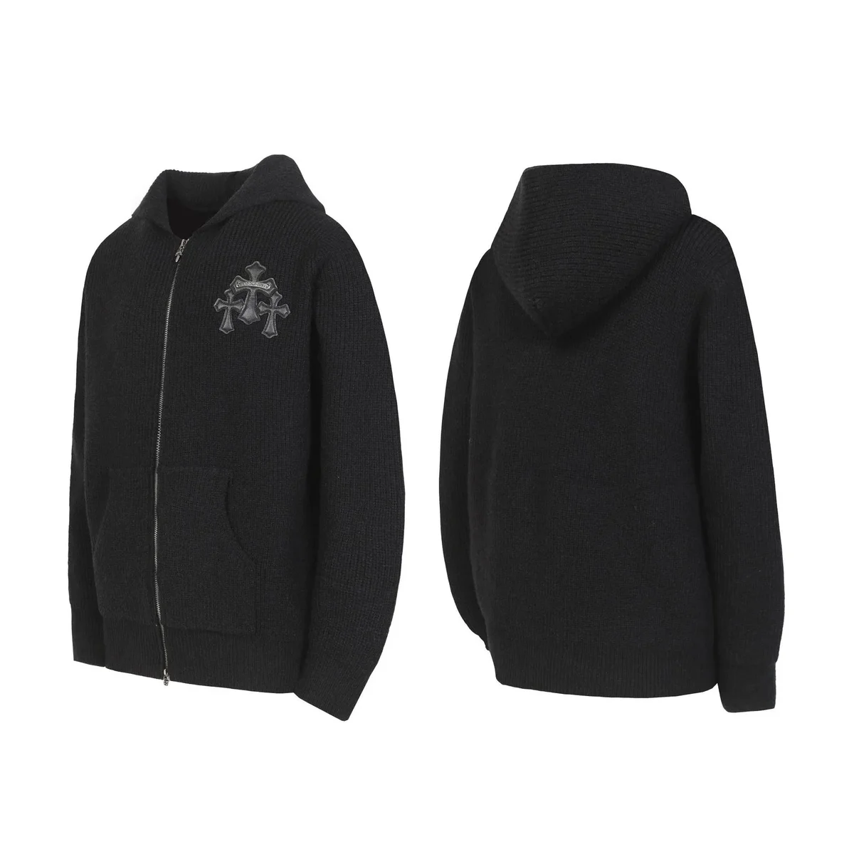 Chrome Hearts Chrome Hearts CH Cross Zip-Up Hoodie Black M905 Black