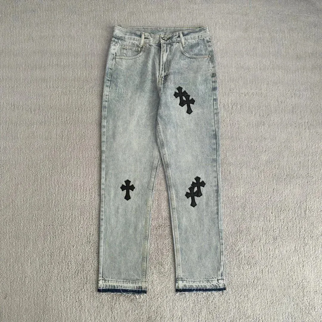 Chrome Hearts Chrome Hearts CH Cross Light Blue/Black Cross Jeans Blue