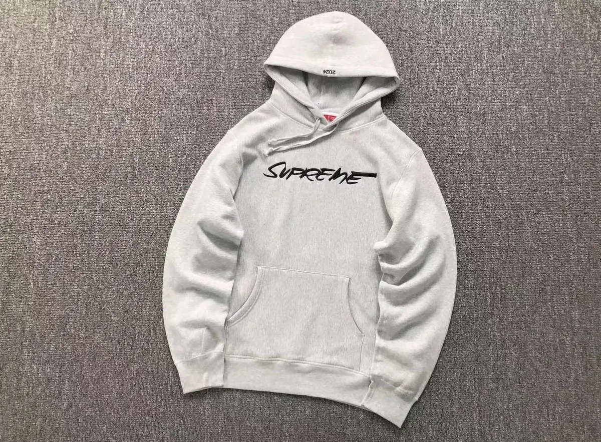 Supreme Supreme Basic Logo Grey Hoodie Grey - 1
