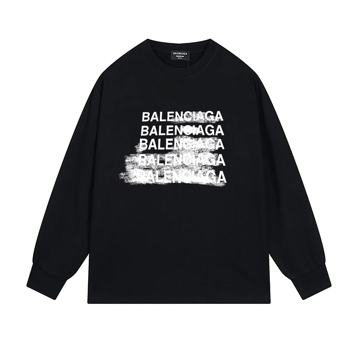 Balenciaga Balenciaga Triple Black Long Sleeve T-Shirt Black - 1