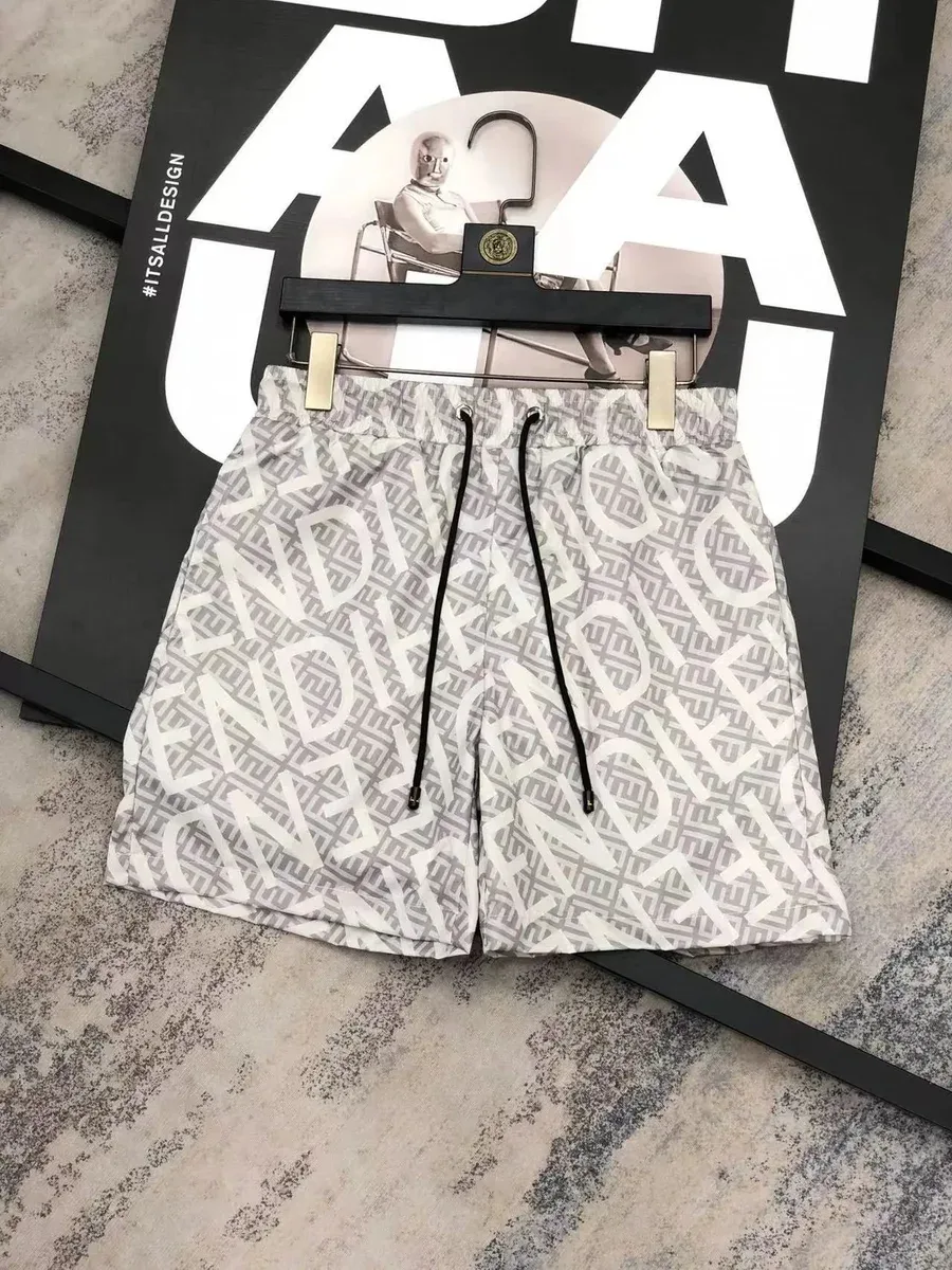Fendi Fendi Iconic Logo Shorts Ivory White Cream