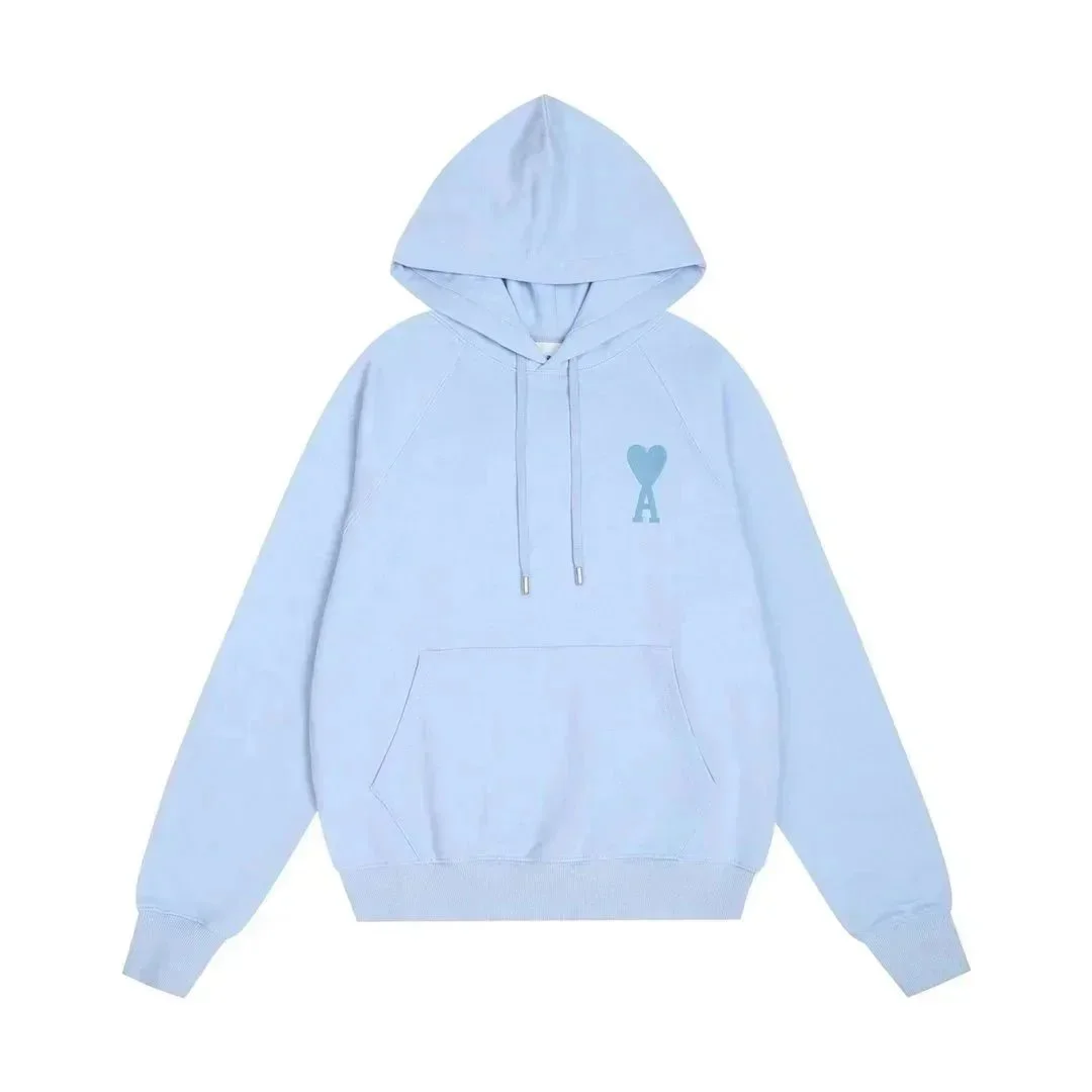 Ami Paris Ami Paris Light Blue AM Heart Hoodie Blue - 1