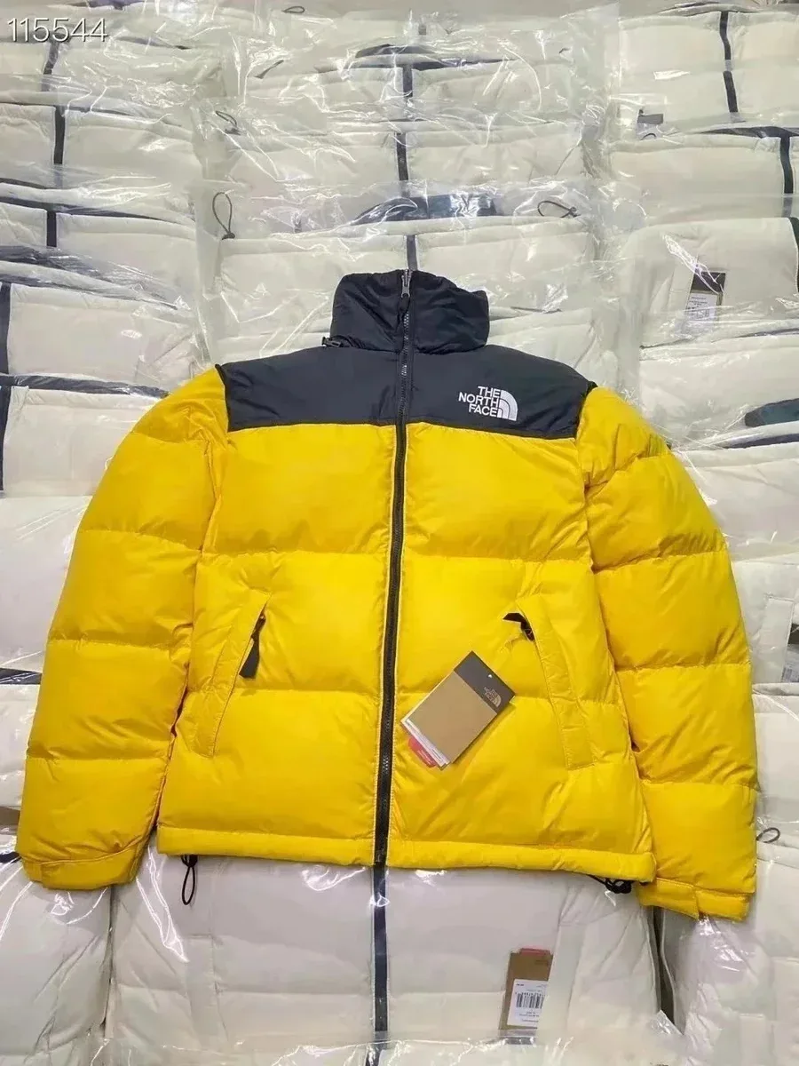 The North Face The North Face Nuptse Yellow Black Parka Yellow - 1