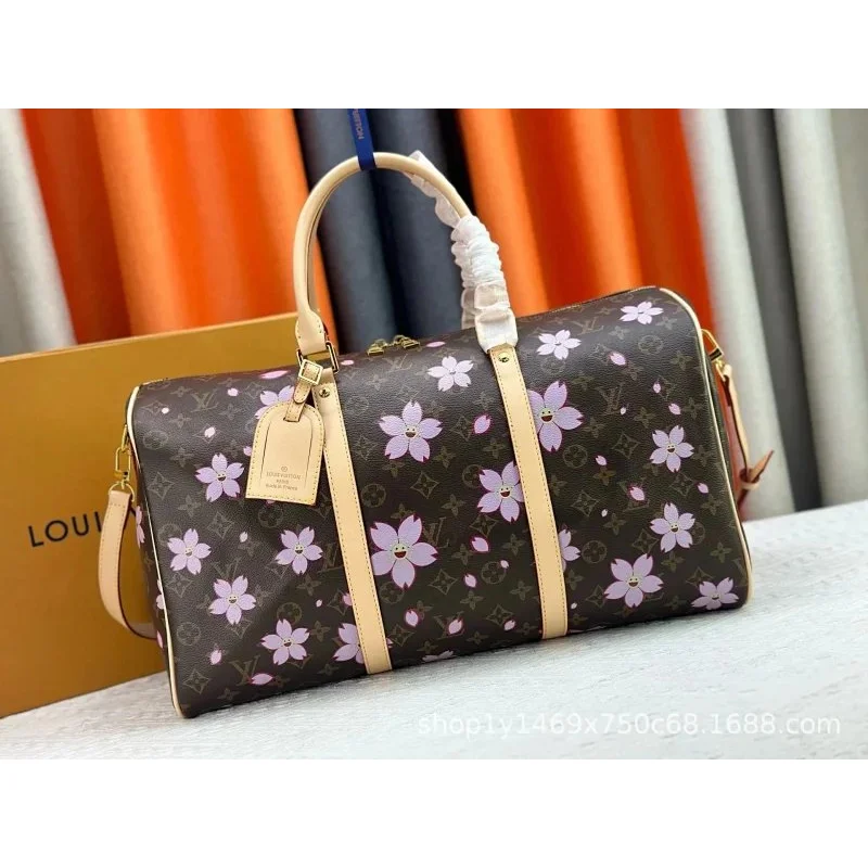 Louis Vuitton Louis Vuitton Keepall Cherry Blossom Duffel Bag Brown