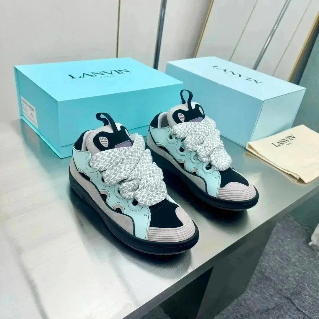 Lanvin Lanvin TH081260183 Light Blue & Black Sneakers Blue - 1
