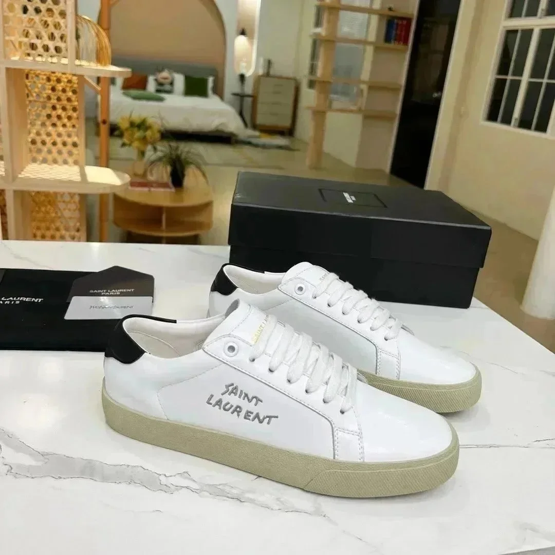 Saint Laurent Saint Laurent White/Black/Beige Sneakers White