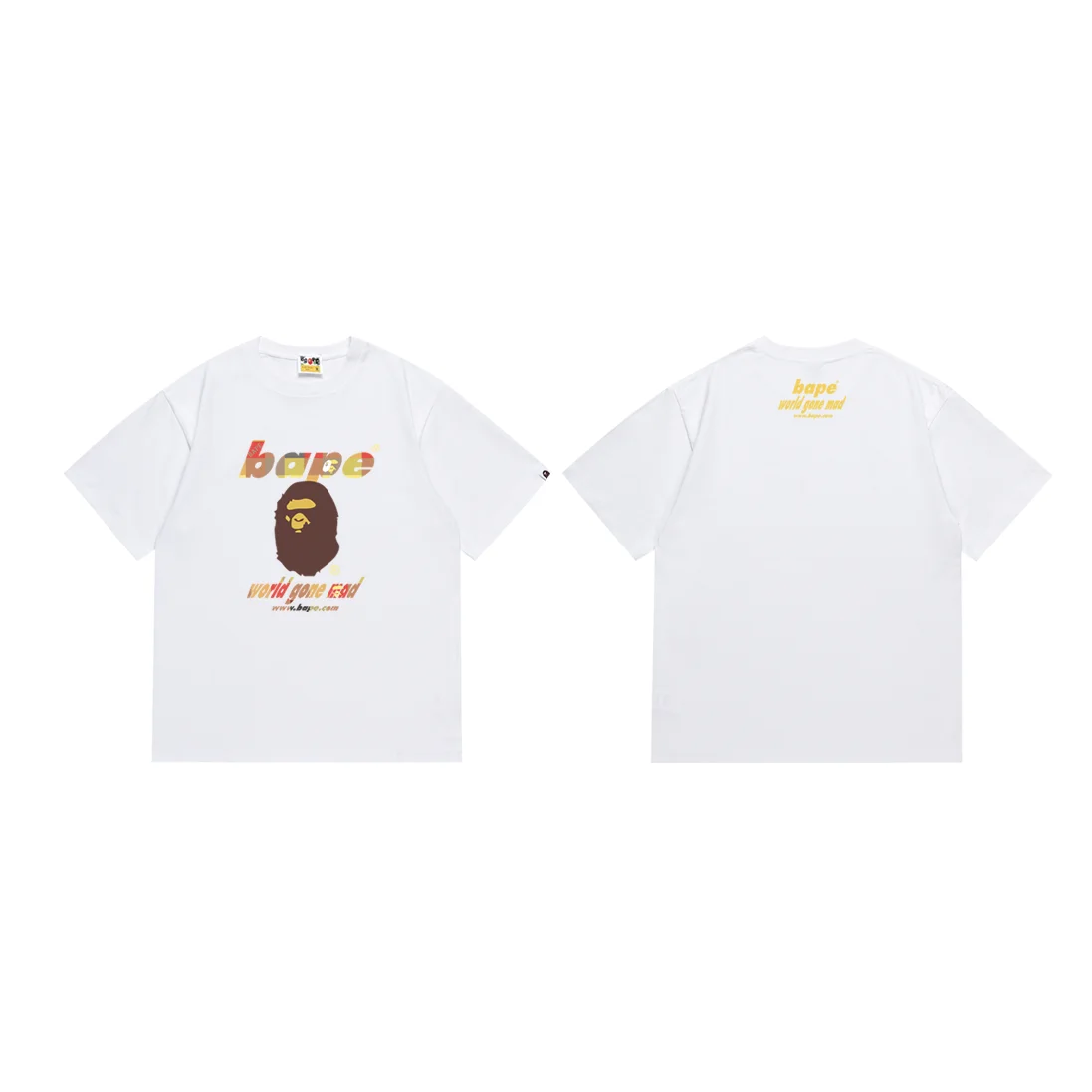 A Bathing Ape BAPE World Gone Mad White T-Shirt White - 1