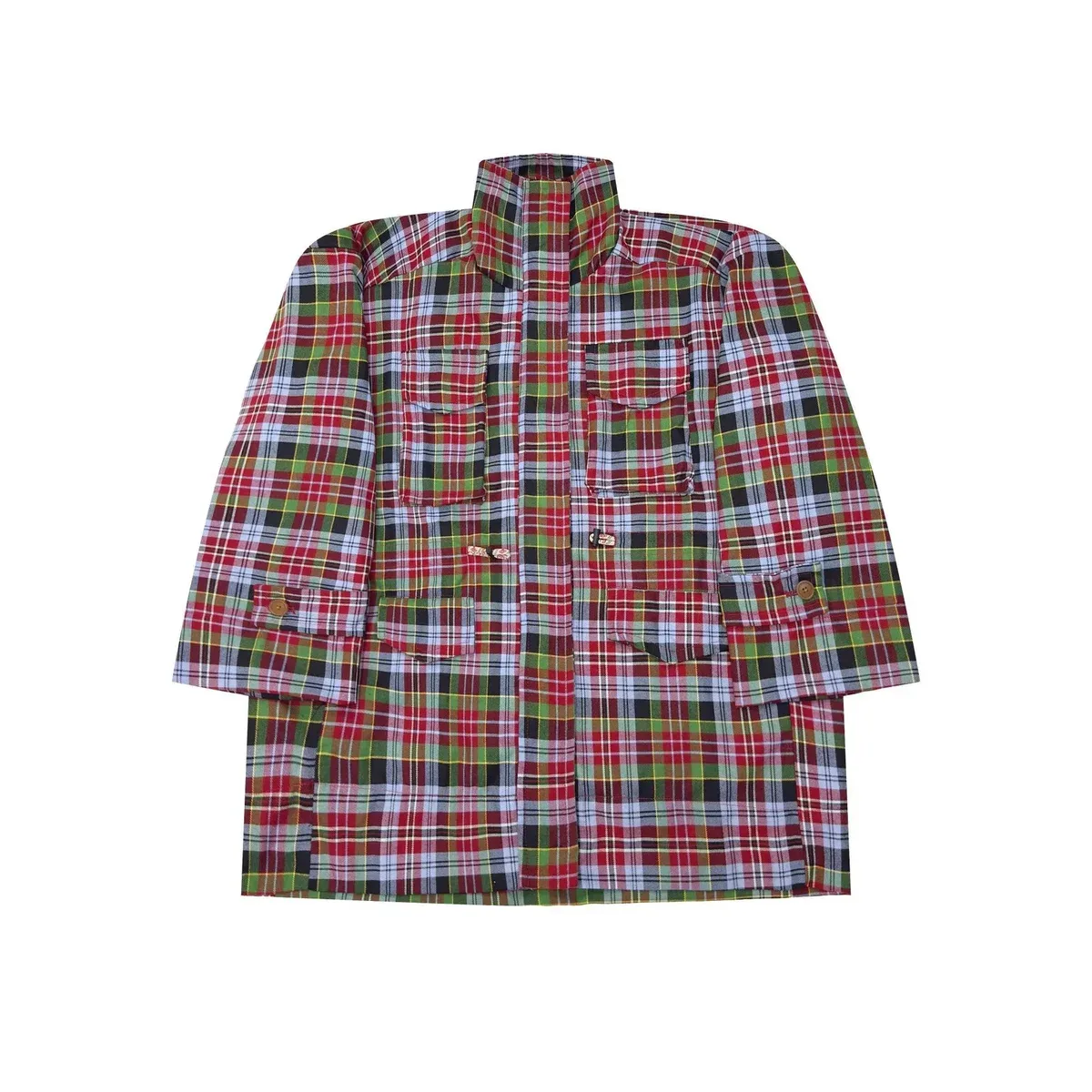 Other 169 Red Plaid Relaxed Jacket Red - 1