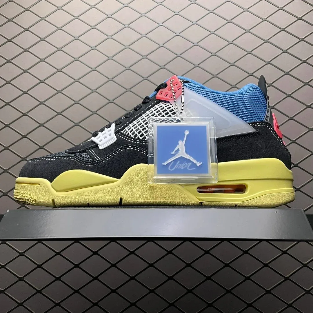 Nike Nike Air Jordan 4 Union Black Yellow Sneakers Black - 1