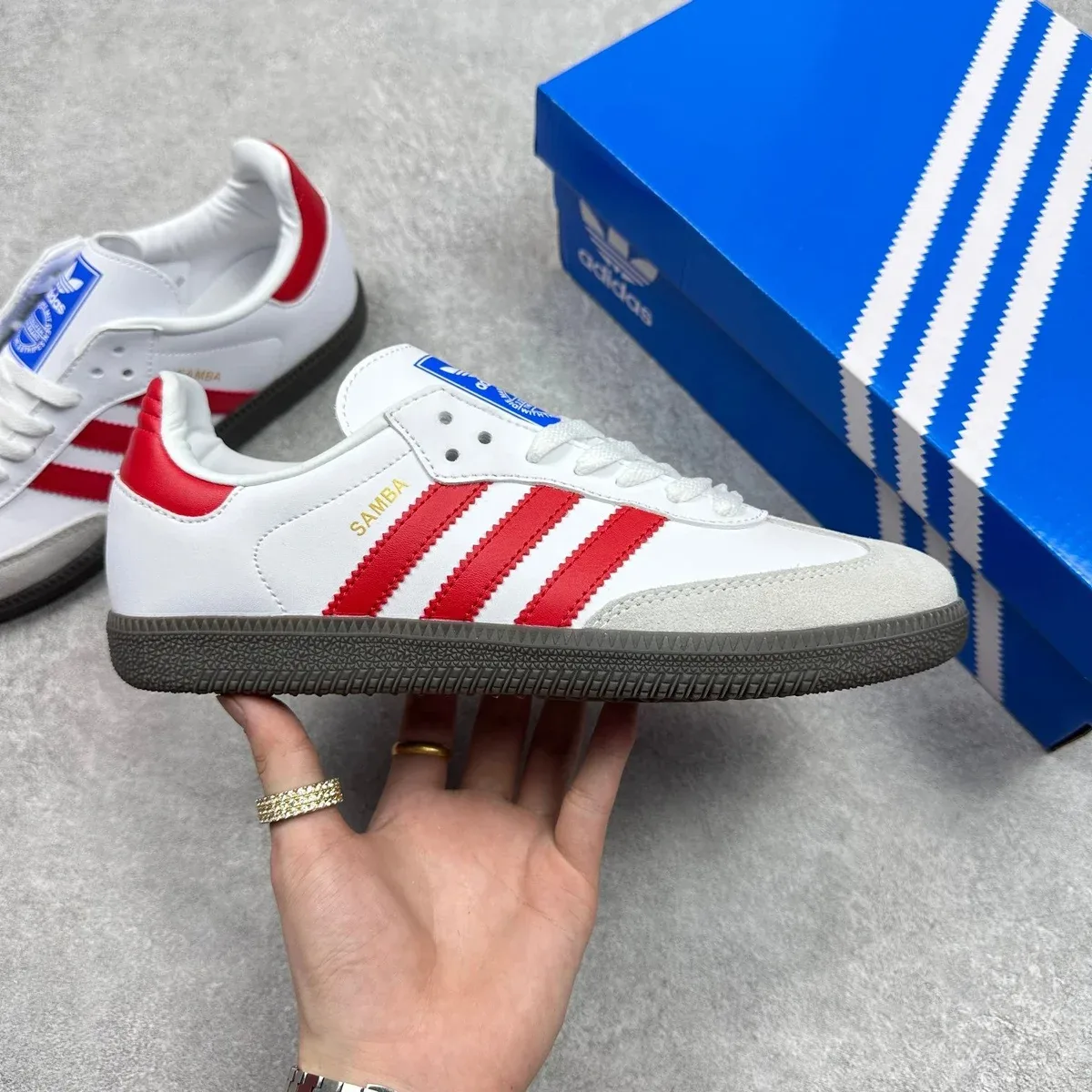 Adidas Adidas Samba White/Red/Blue Sneakers White