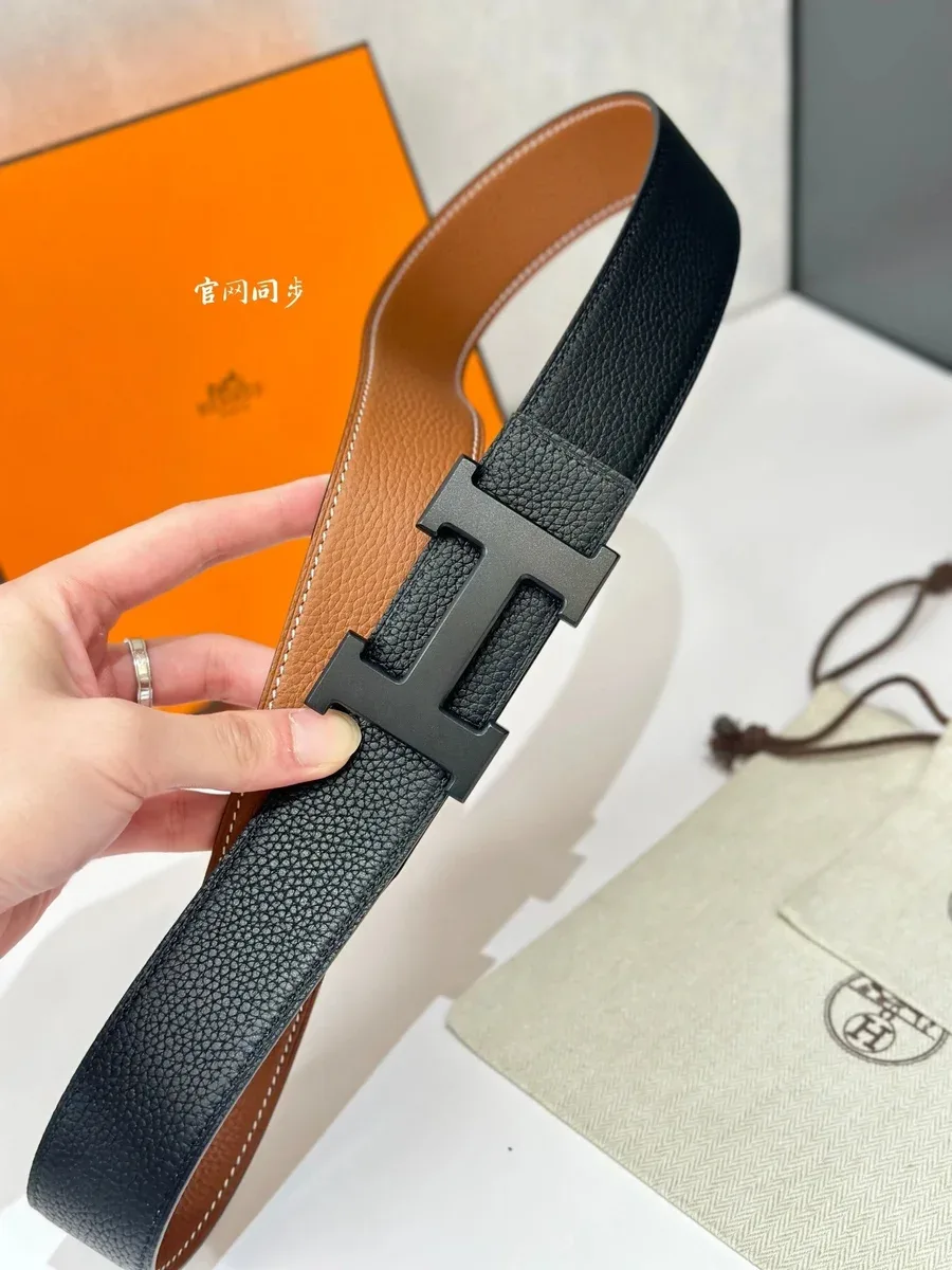Hermès Hermès H Belt Black/Tan Double-Sided Black