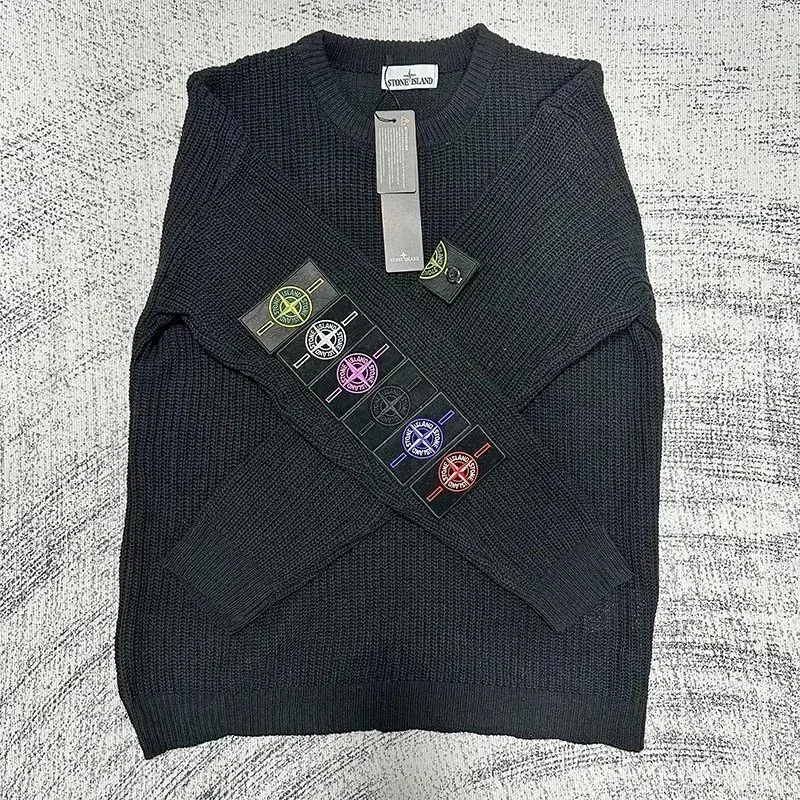 Stone Island Stone Island 68-15 Black Crewneck Sweater Black