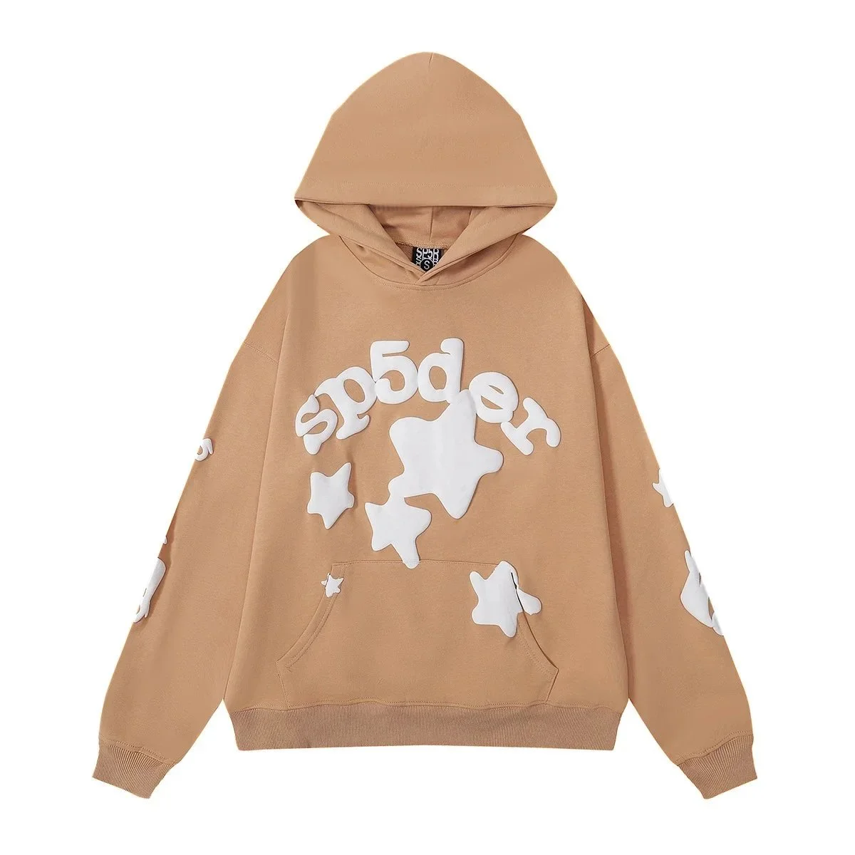 SP5DER SP5DER Desert Tan Star Graphic Hoodie Beige - 1