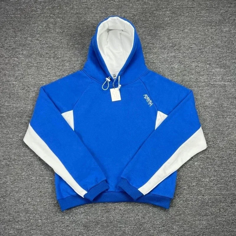 Other Blue & White Colorblock Hoodie Blue - 1