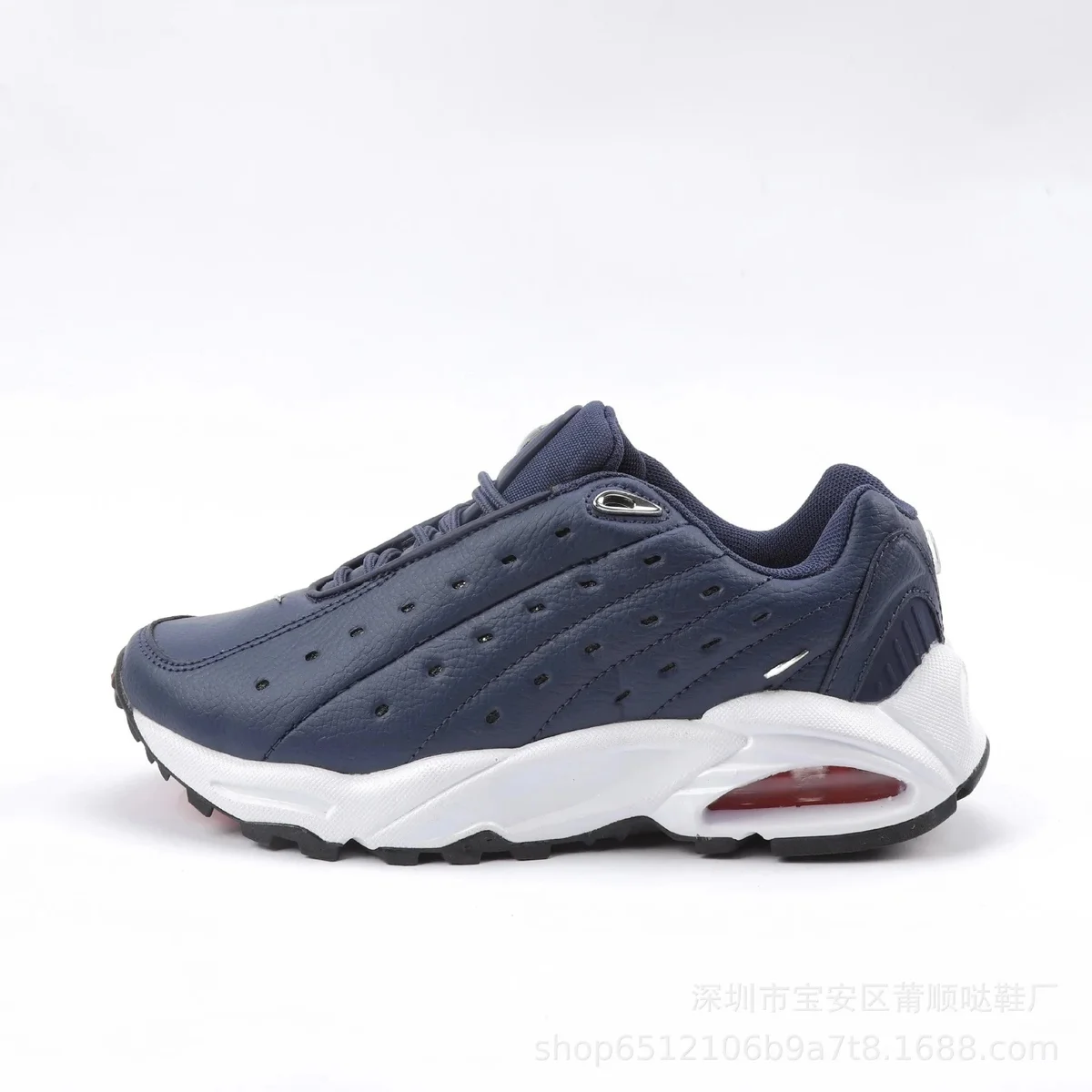 Other Unisex Navy Leather Sneakers with Air Cushion Navy - 1
