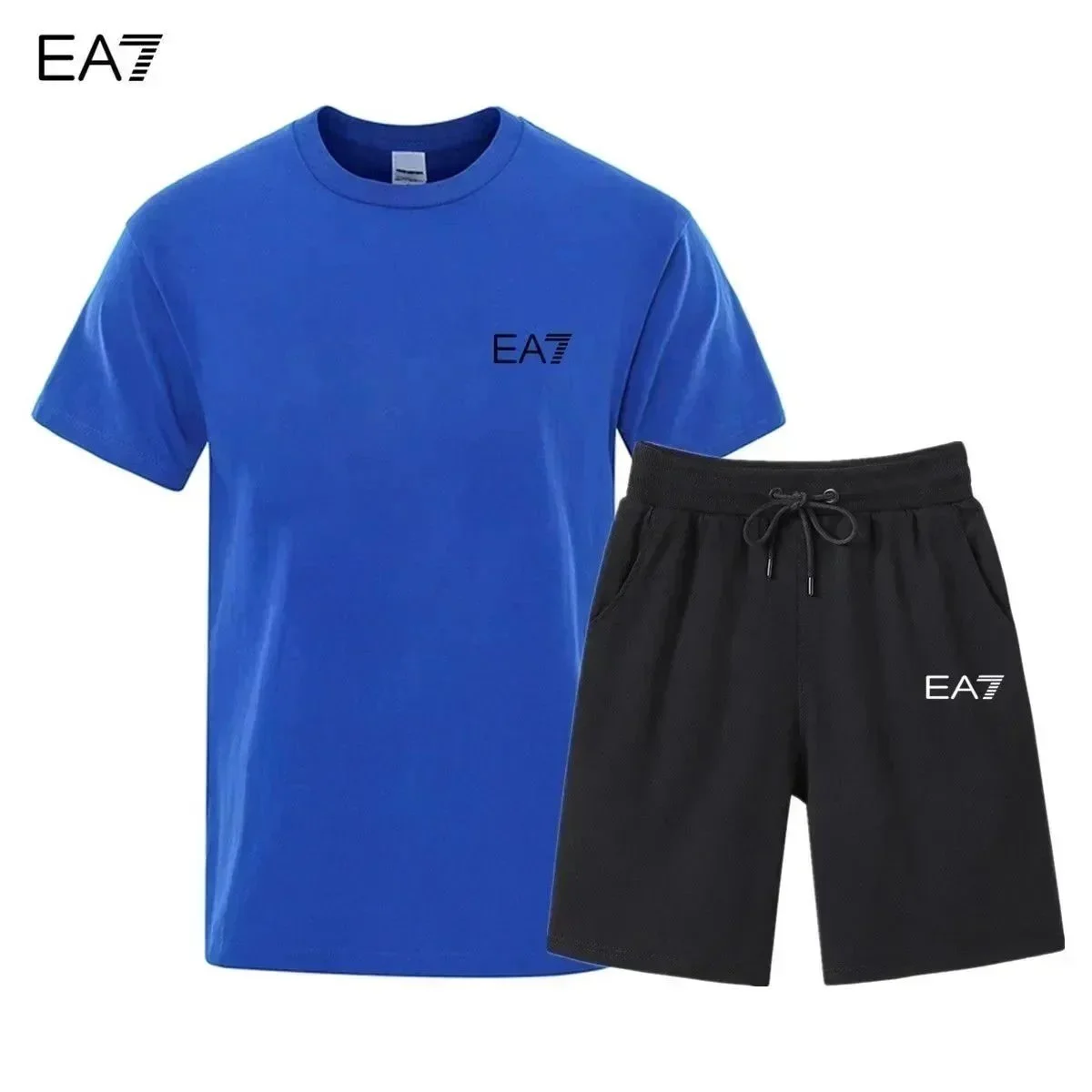 Armani EA7 Blue/Black Co-ord Set Blue