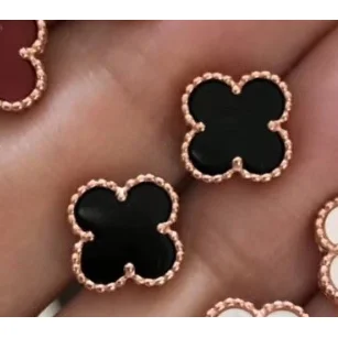 Van Cleef & Arpels Van Cleef & Arpels Alhambra 6 Black and Rose Gold Earrings Black