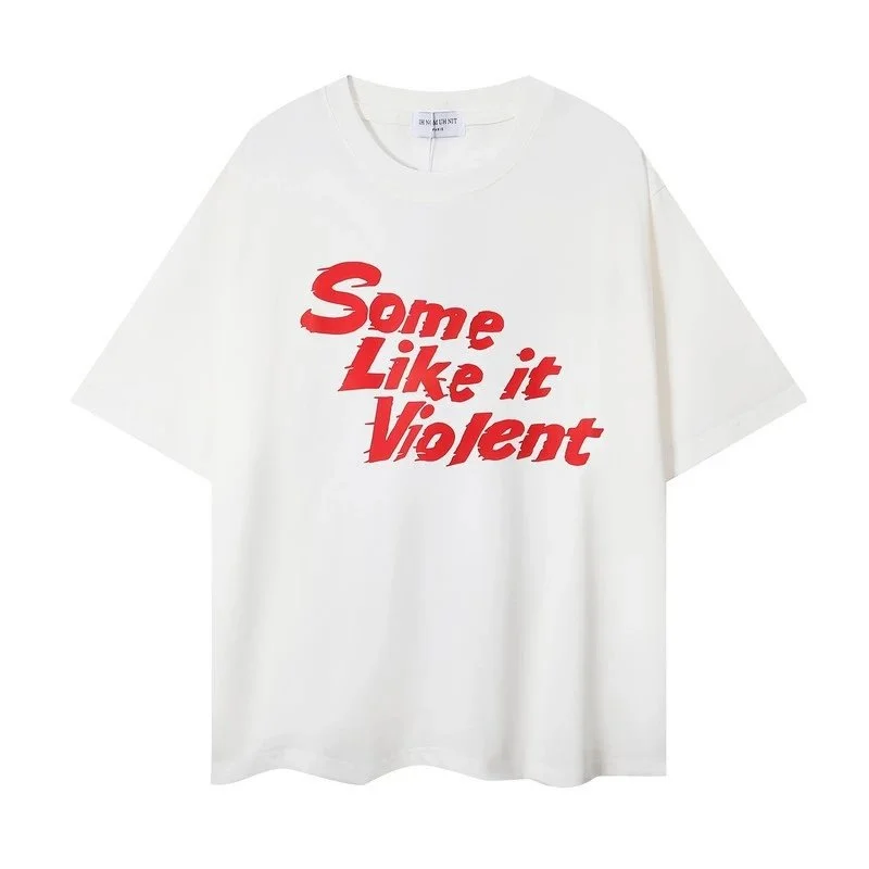 Other Unisex Some Like It Violent White T-Shirt White - 1