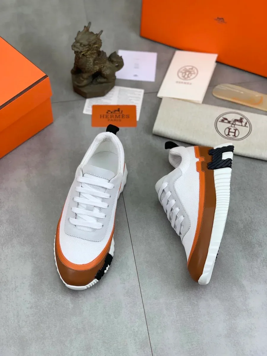 Hermès Hermès Runners White/Cognac/Black Luxury Sneakers White