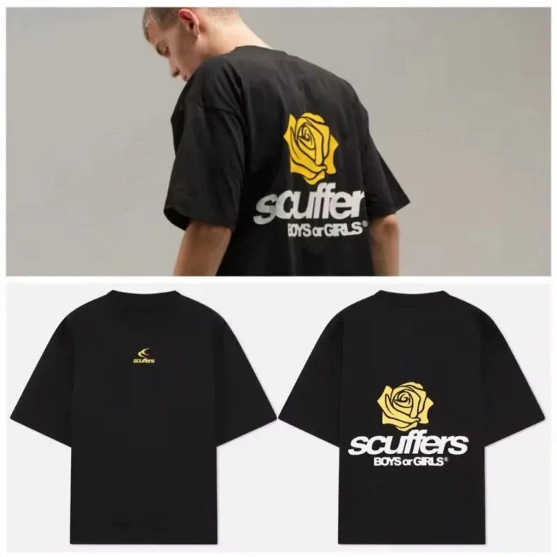 Scuffers Scuffers Boys or Girls Black Rose T-Shirt Black - 1