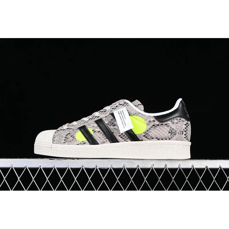 Adidas Adidas Superstar Snake Skin Yellow Green Sneakers Grey - 1