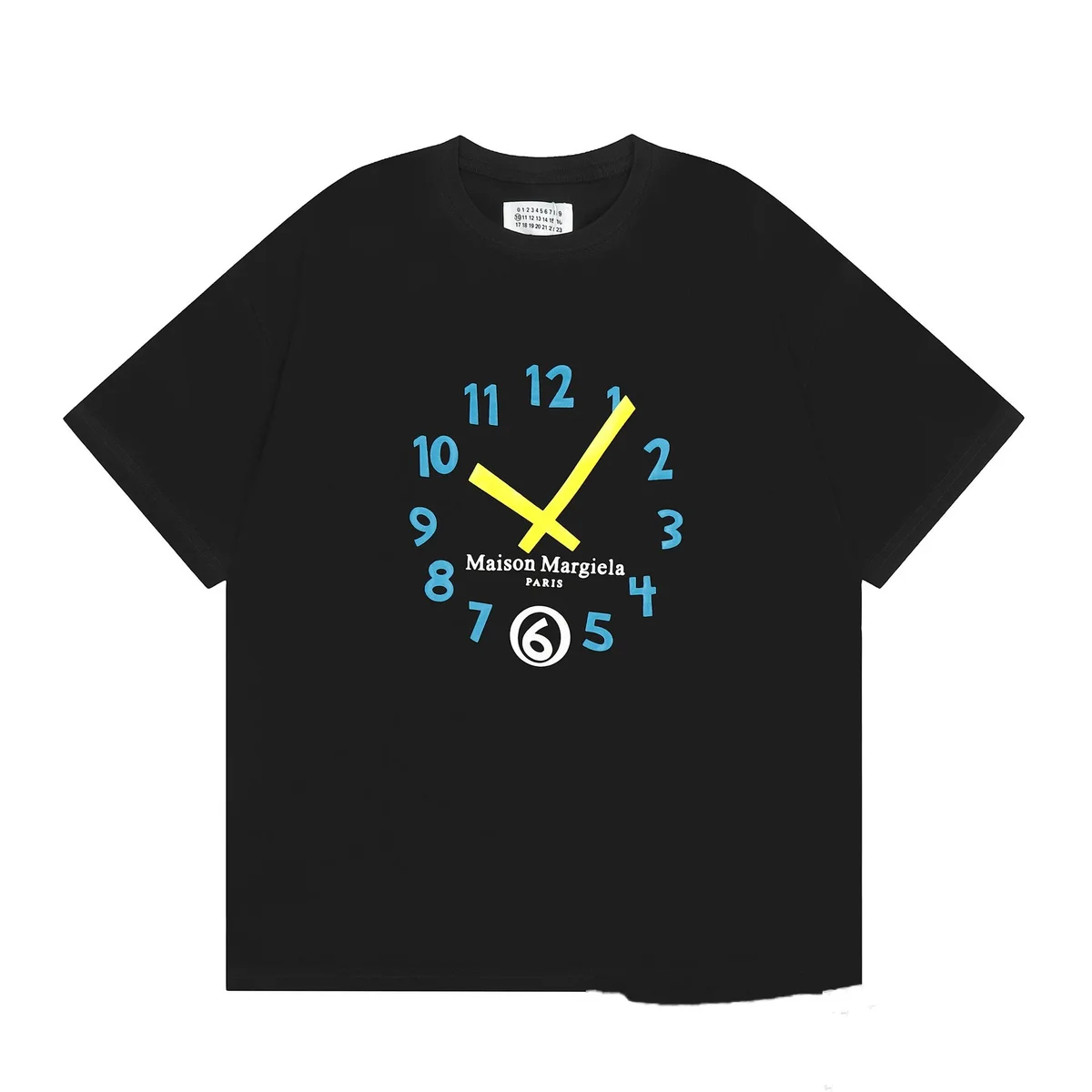 Maison Margiela Maison Margiela Clock Print Black T-Shirt Black - 1