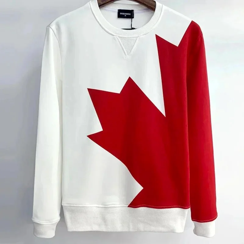 DSQUARED2 DSQUARED2 02 Maple Leaf Red/White Sweatshirt Multicolor