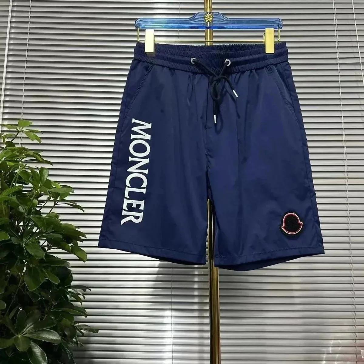 Moncler Moncler Logo Print Shorts Navy Navy