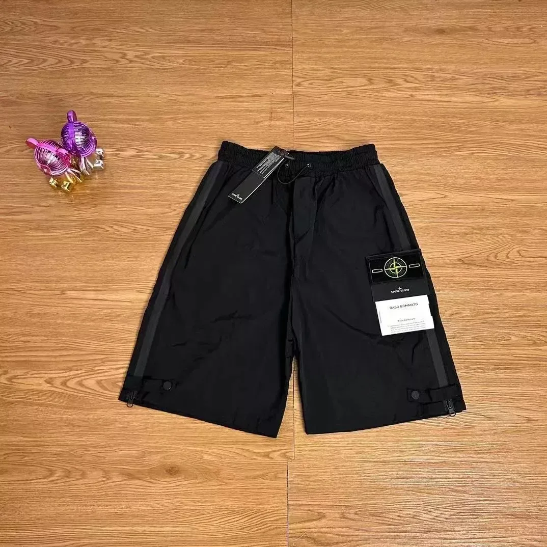 Stone Island Stone Island Shadow Project Raso Gommato Black Shorts Black
