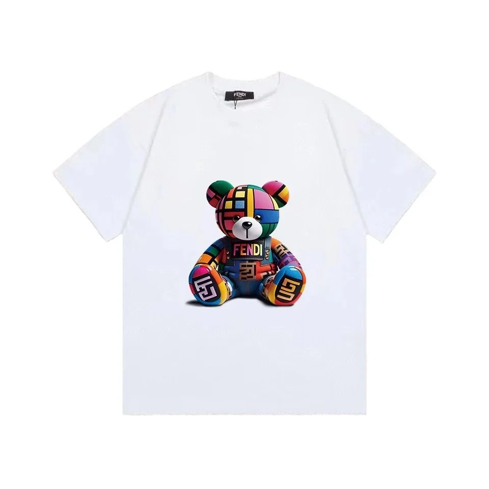 Fendi Fendi Colorful Bear T-Shirt White White - 1
