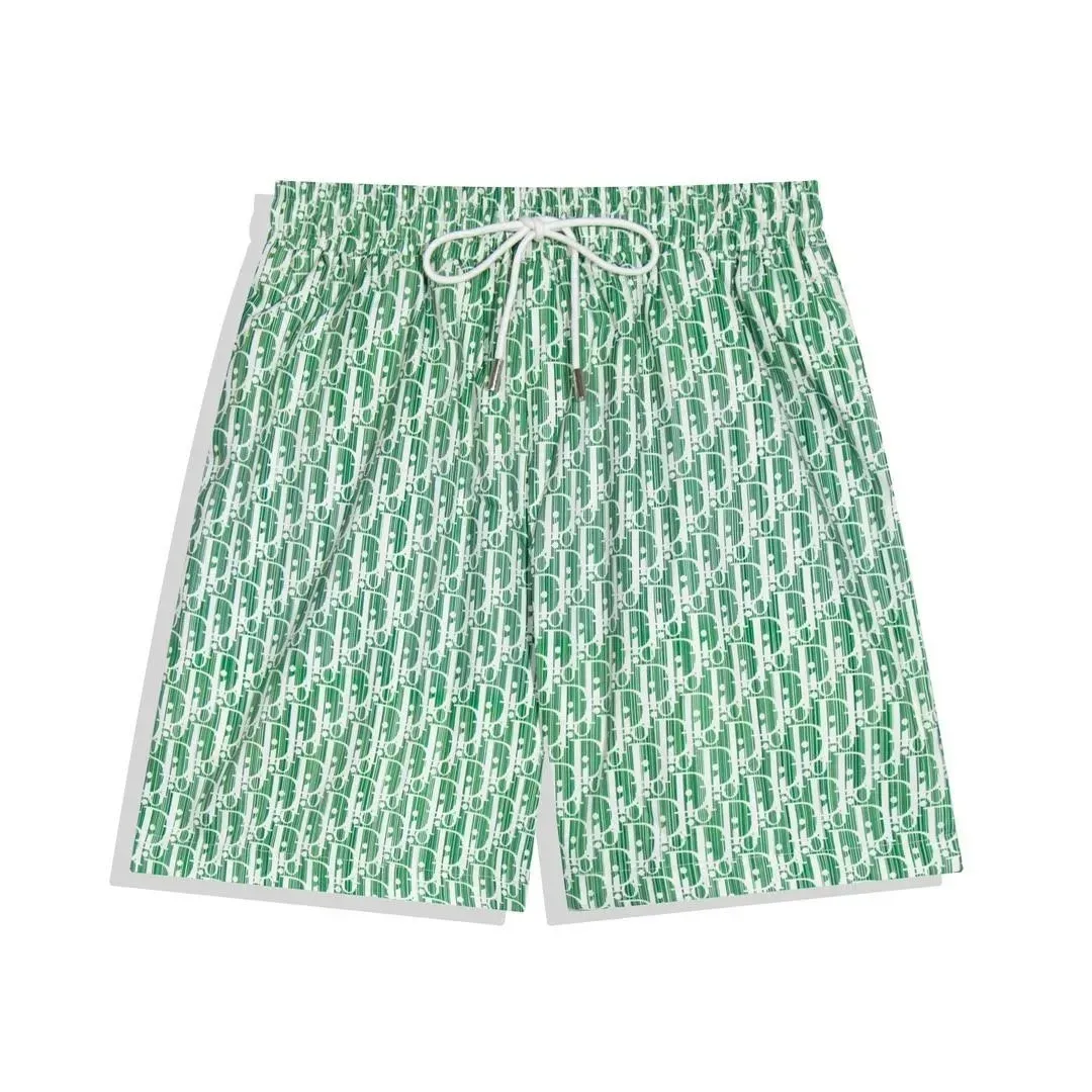 Dior Dior Dior Oblique Green/White Print Shorts Green