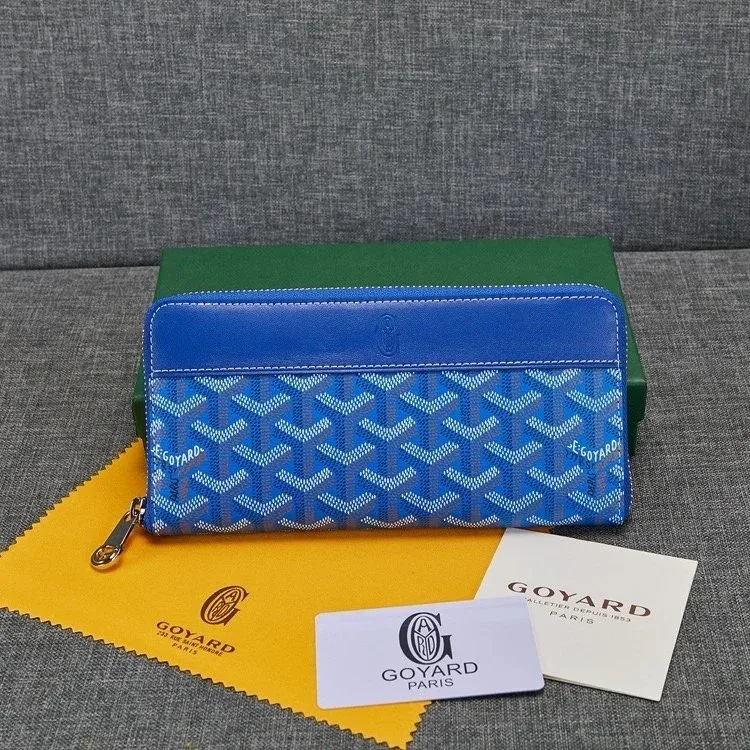 Goyard Goyard Goyardine Long Blue Wallet Blue - 1