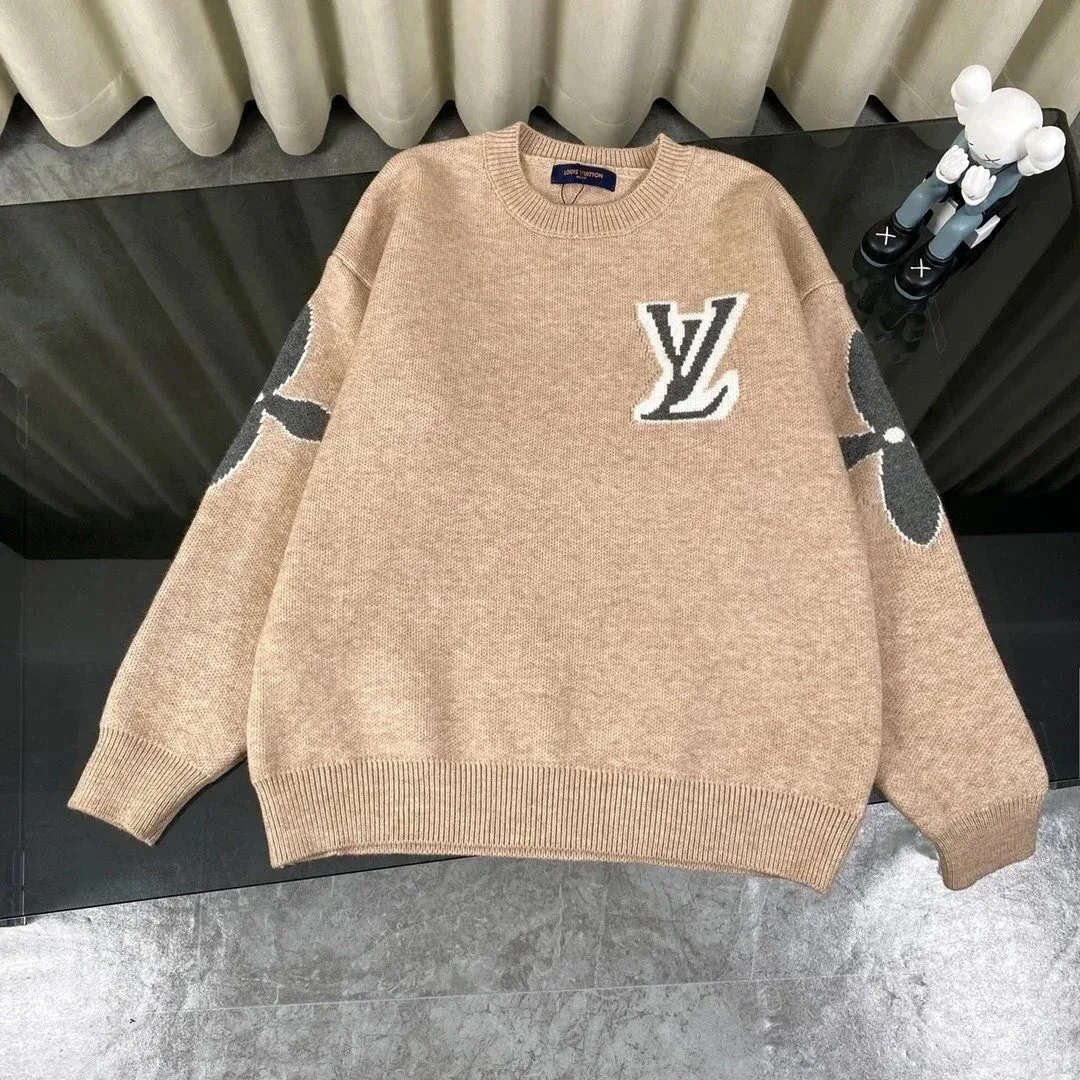 Louis Vuitton Louis Vuitton Monogram Beige/Black Knit Sweater Beige