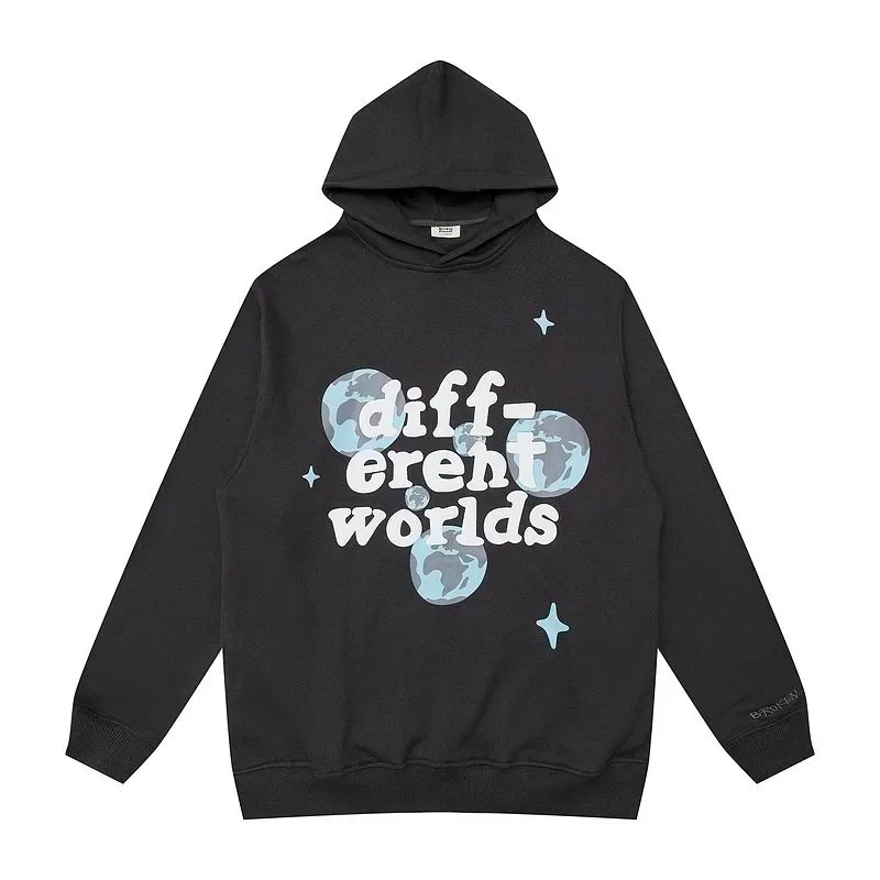 Other Unisex 'Different Worlds' Graphic Hoodie - 38 Black Black - 1