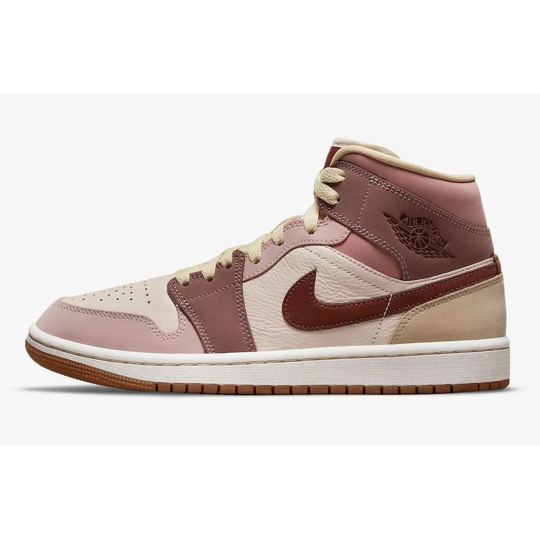 Nike Nike Air Jordan 1 Mid Dusty Rose Sneakers Brown - 1