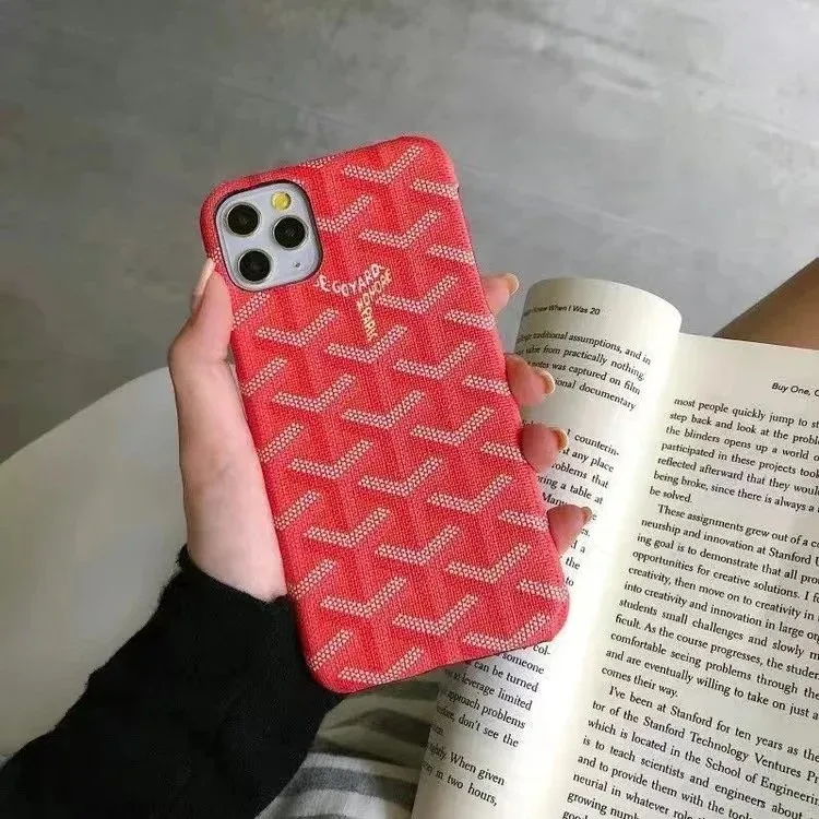 Goyard Goyard Goyardine Red/White Phone Case Red