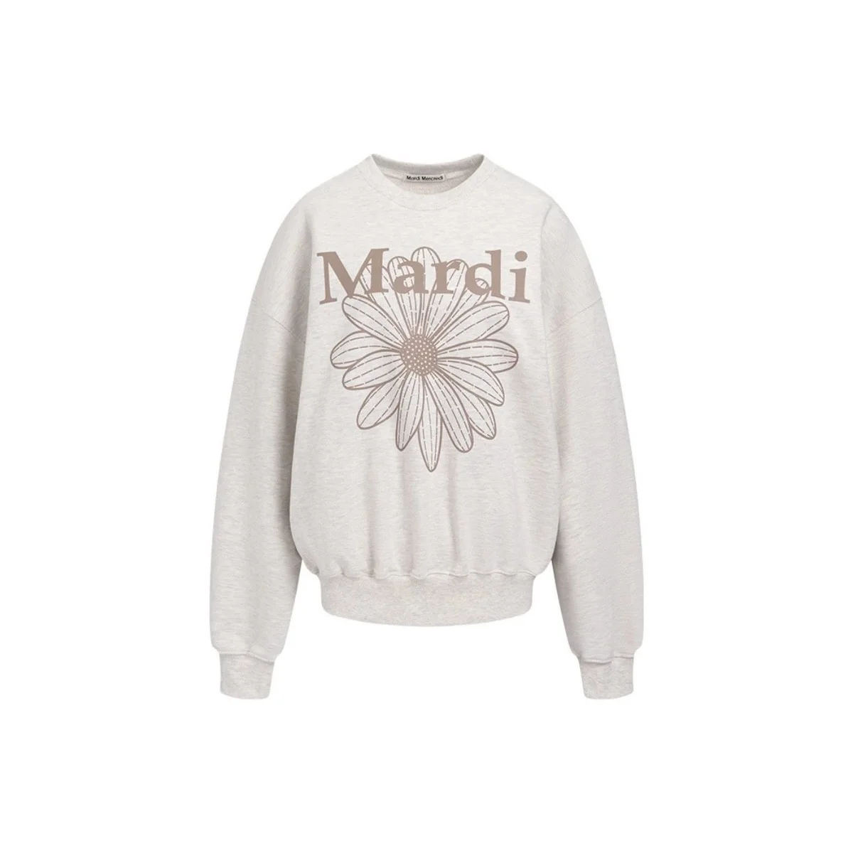 Mardi Mercredi Mardi Mercredi Oatmeal Brown Floral Print Sweatshirt Beige - 1