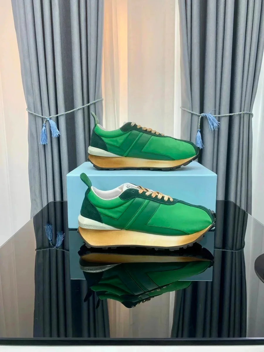 Lanvin Lanvin 09 Green Nylon Sneakers Green - 1