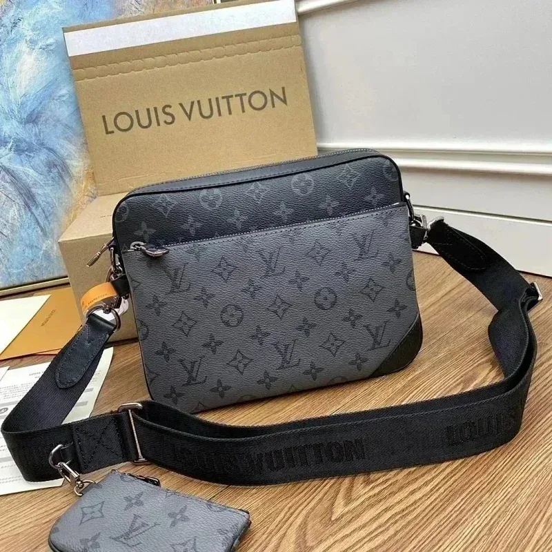 Louis Vuitton Louis Vuitton Neverfull L微斜挎包 Monogram Shoulder Bag Grey