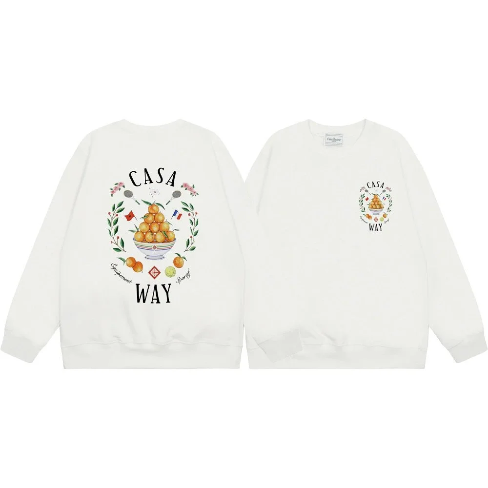 Other Casa Way White Fruit Print Crewneck Sweatshirt White - 1