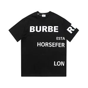 Burberry Burberry Black/White Text Print T-Shirt Black