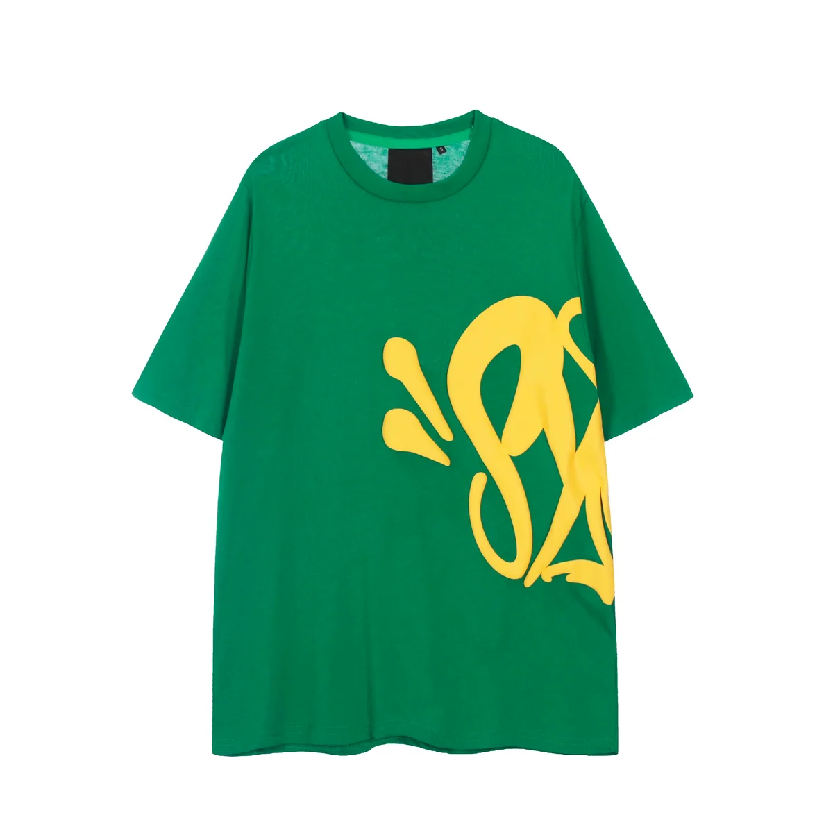 Other Green T-Shirt with Yellow Graffiti Print Green - 1